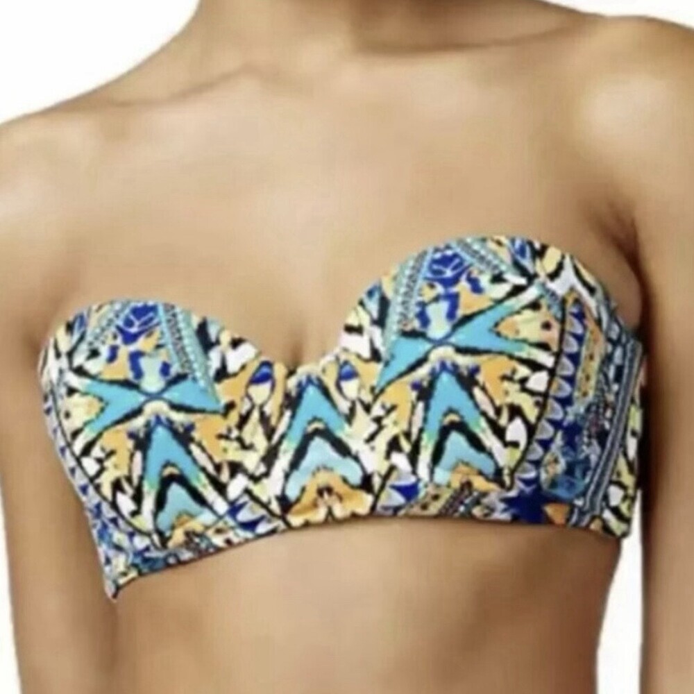 NWT Bustier Bikini Top Bar III On the Monarchy Medium Underwire Swimsuit Bra